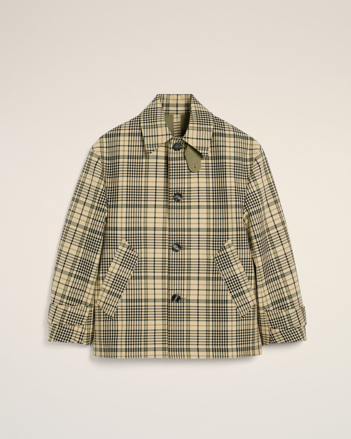 Beige Bounded Buttoned Jacket