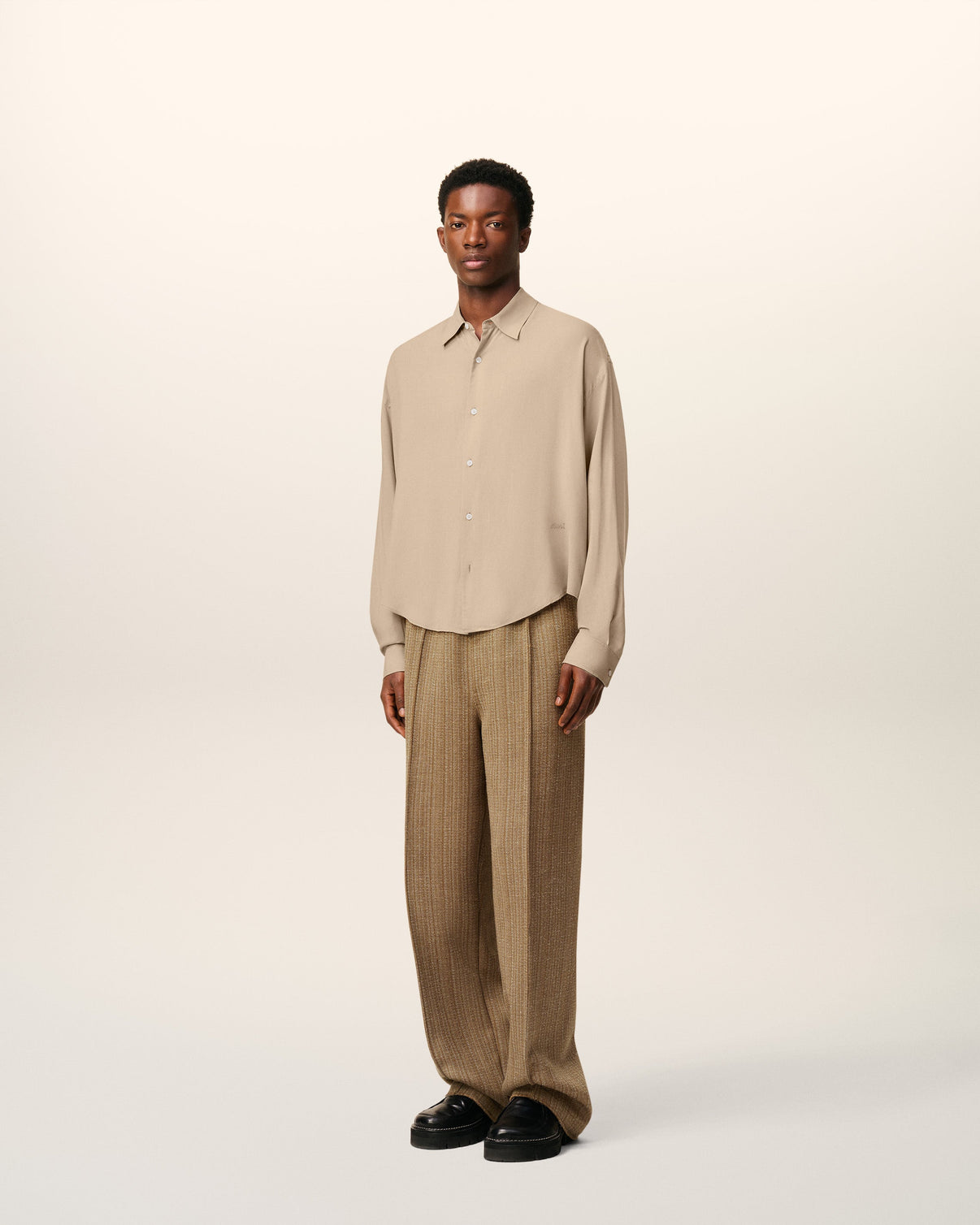 Beige Boxy Shirt