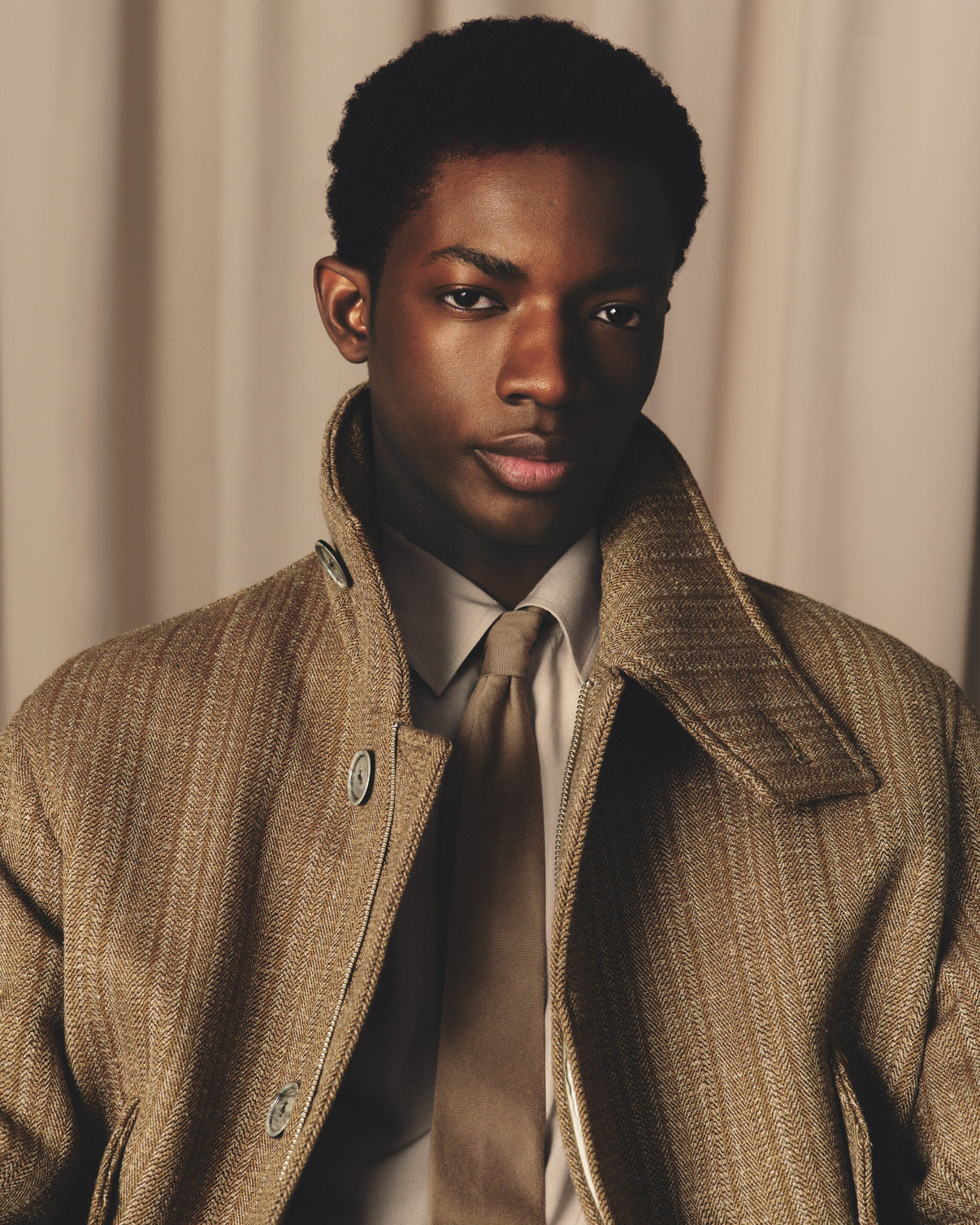 Beige Boxy Shirt