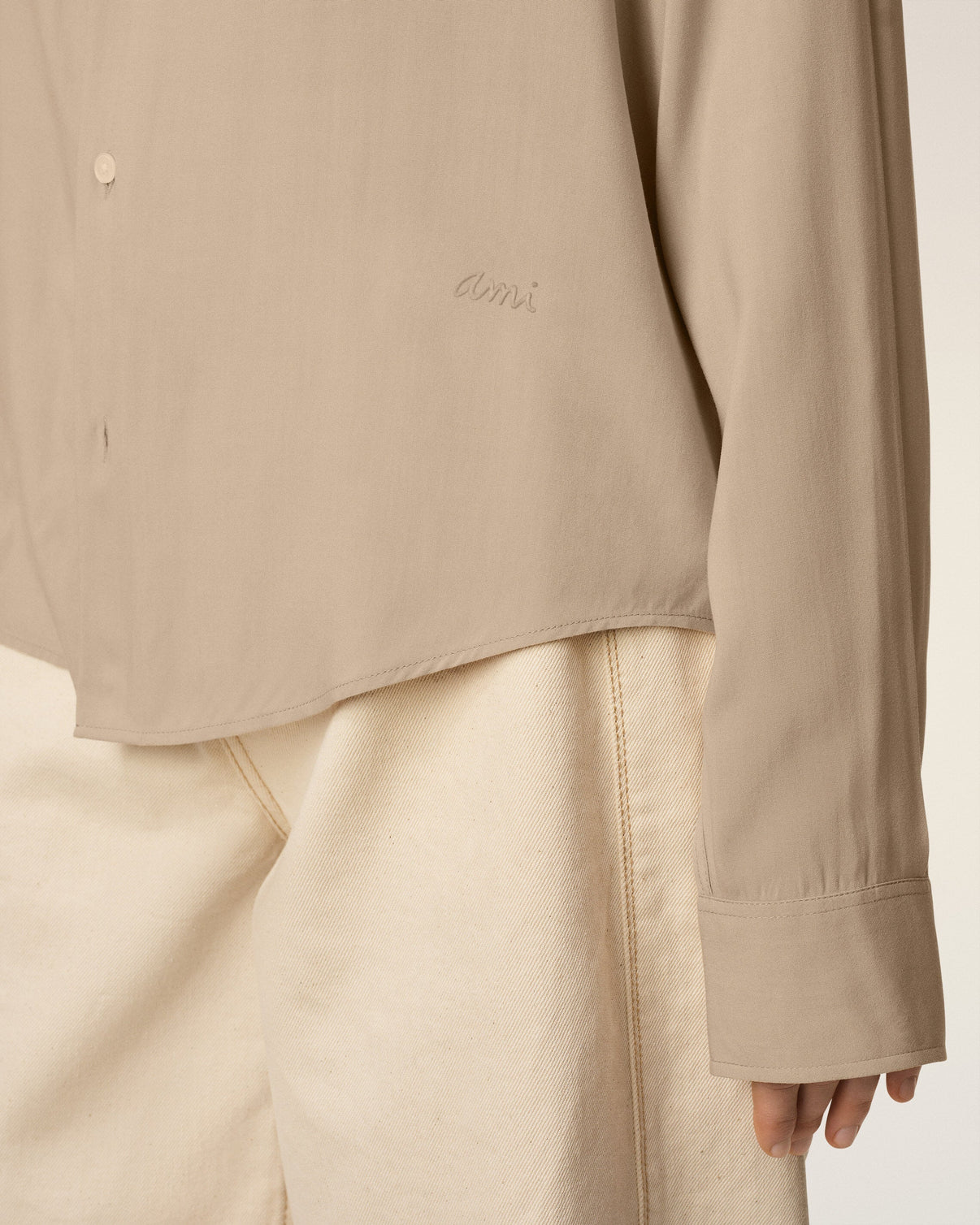 Beige Boxy Shirt