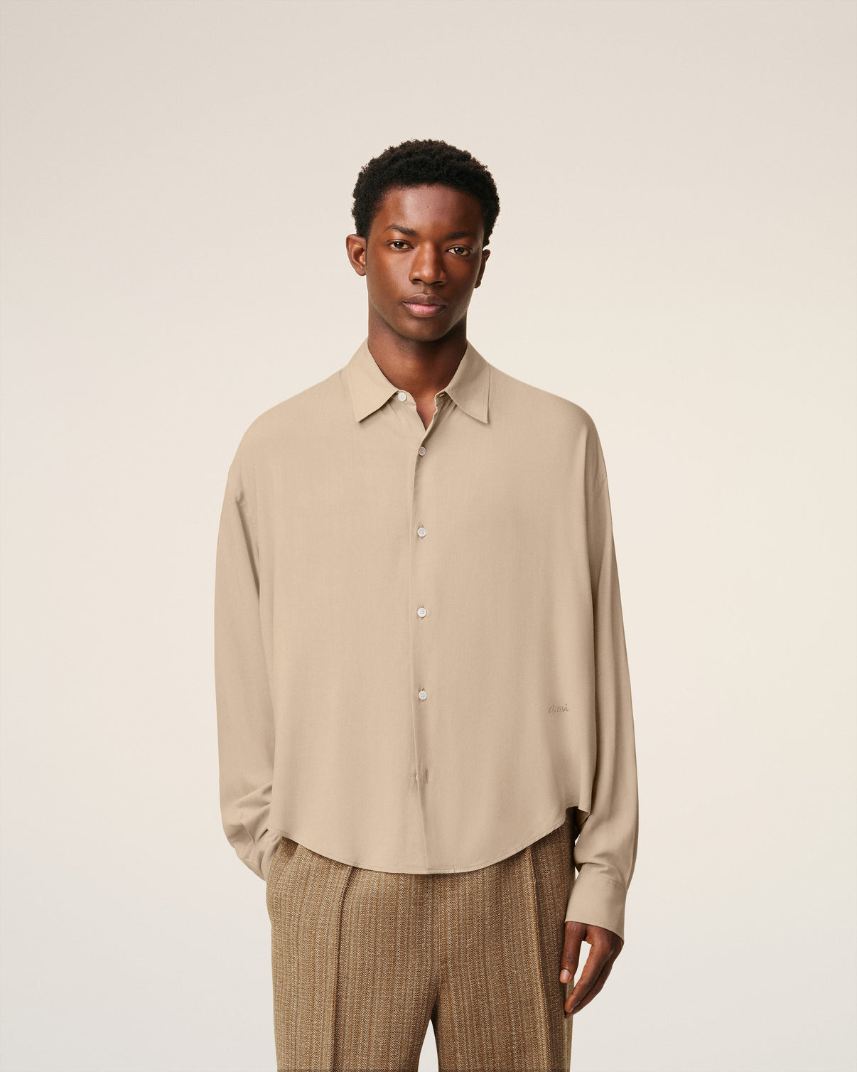 Beige Boxy Shirt