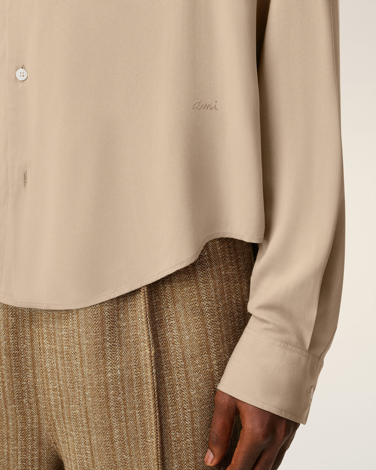 Beige Boxy Shirt