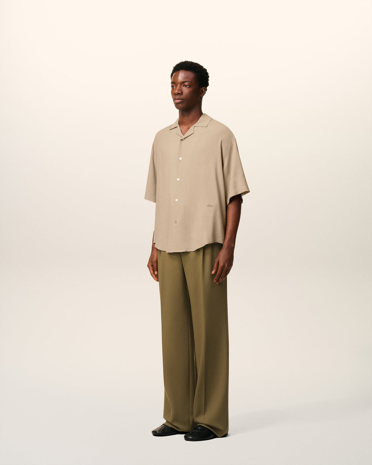 Beige Camp Short Sleeved Shirt