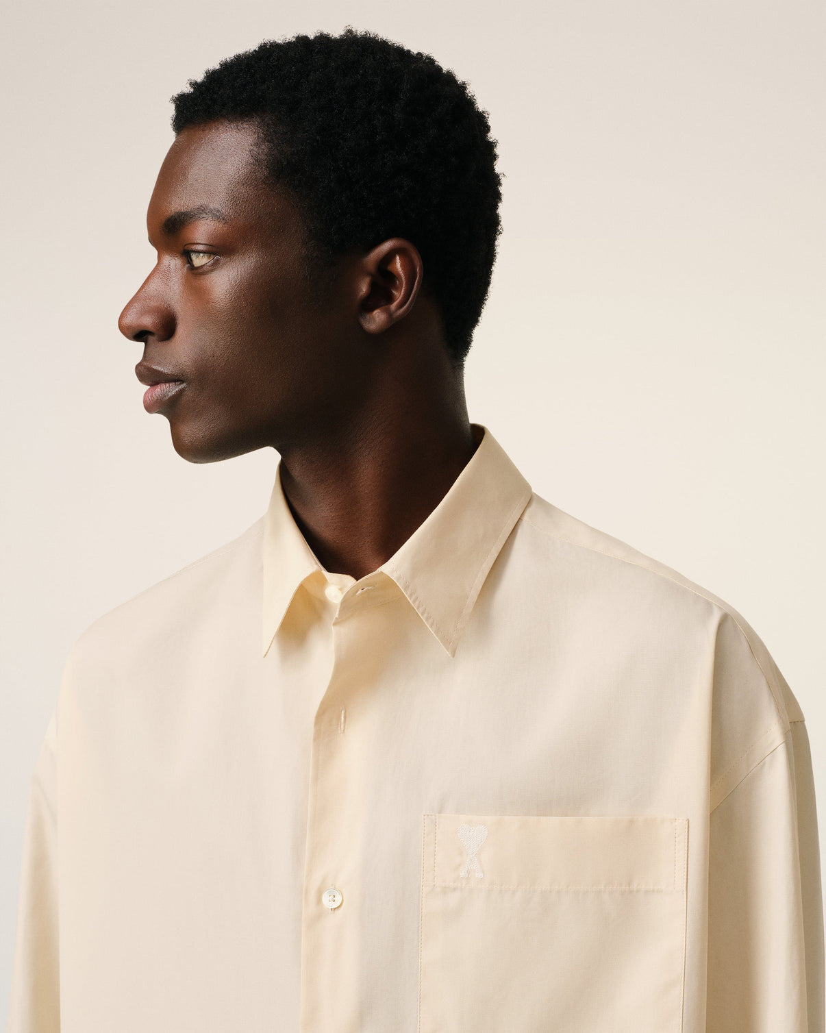 Beige Cotton Boxy Shirt