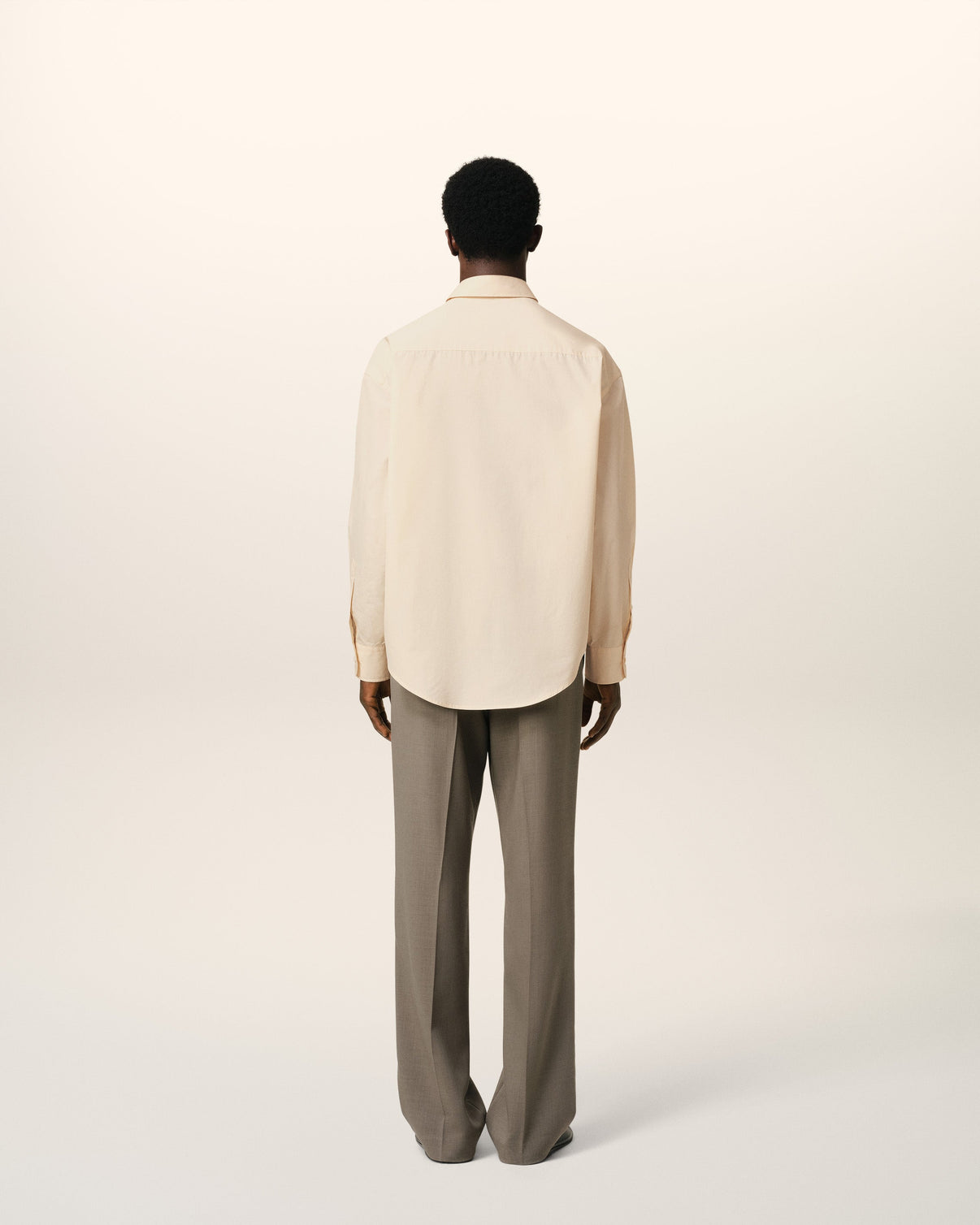 Beige Cotton Boxy Shirt