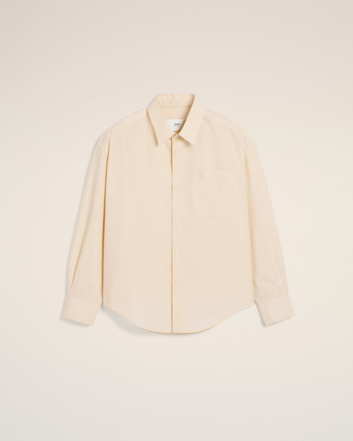 Beige Cotton Boxy Shirt