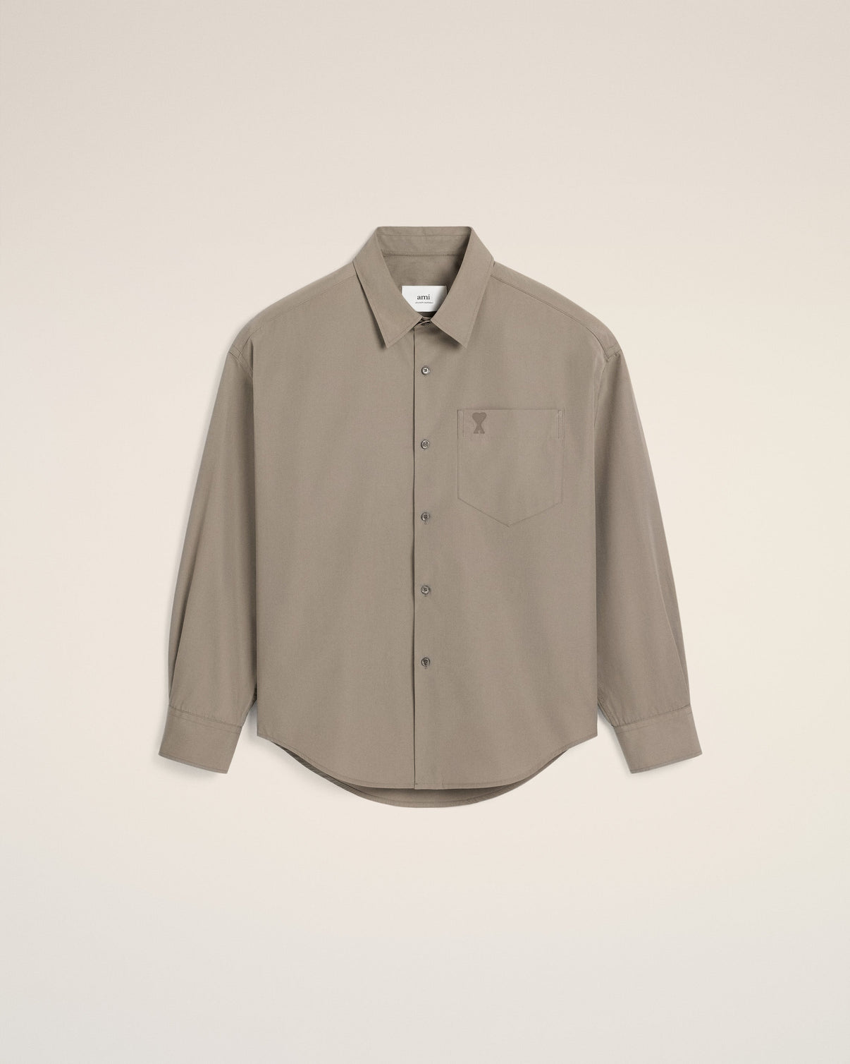 Beige Cotton Boxy Shirt