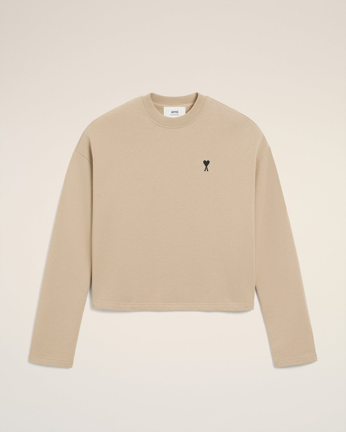 Beige Cotton Contrasted Sweatshirt