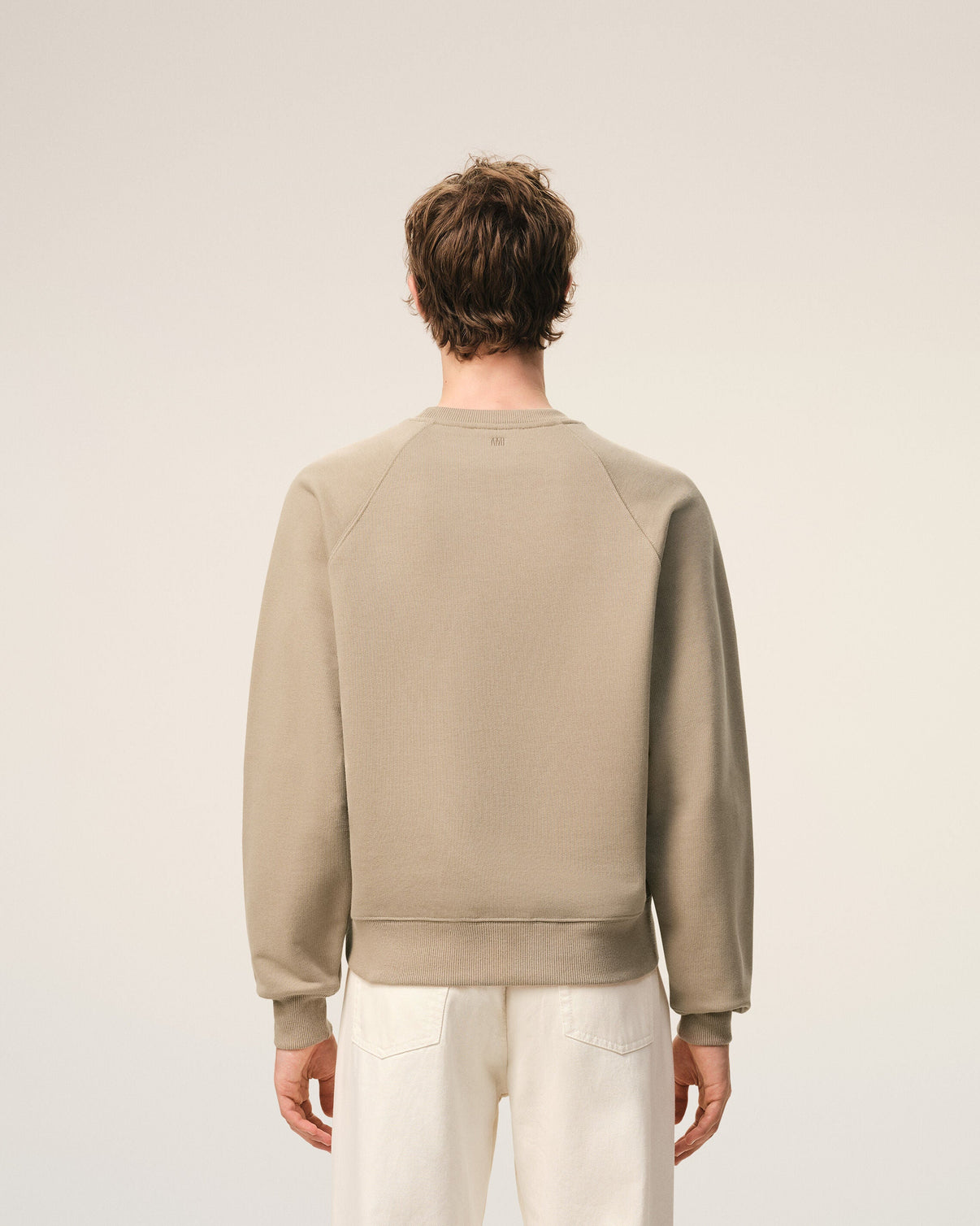 Beige Cotton Embossed Sweatshirt
