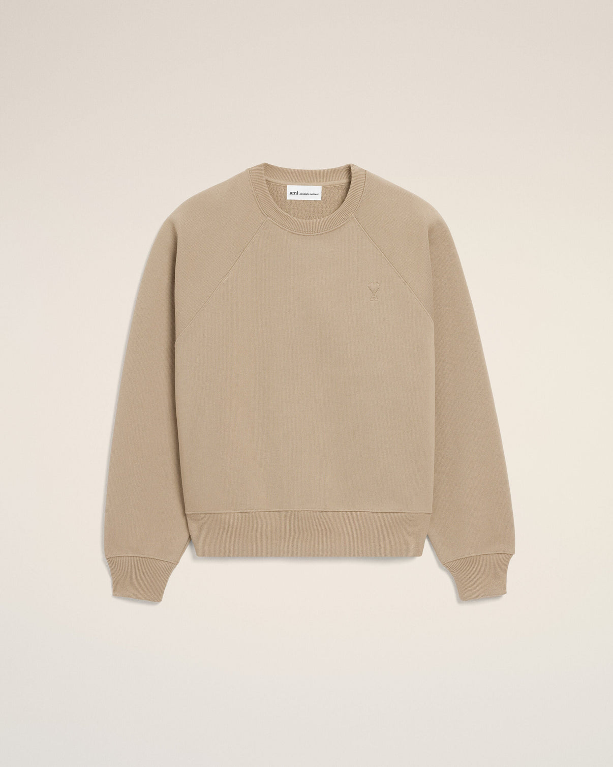 Beige Cotton Embossed Sweatshirt
