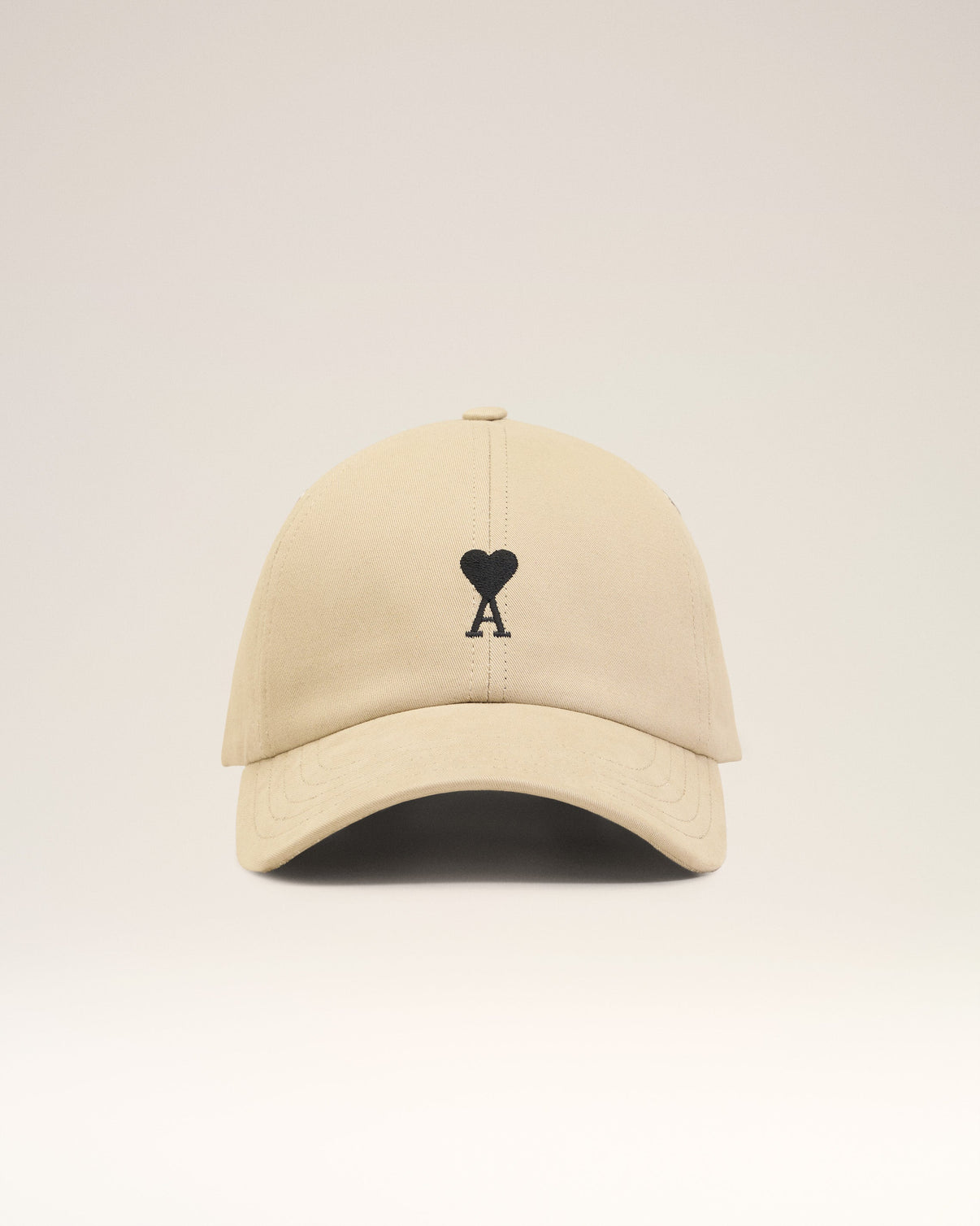Beige Cotton Embroidery Cap