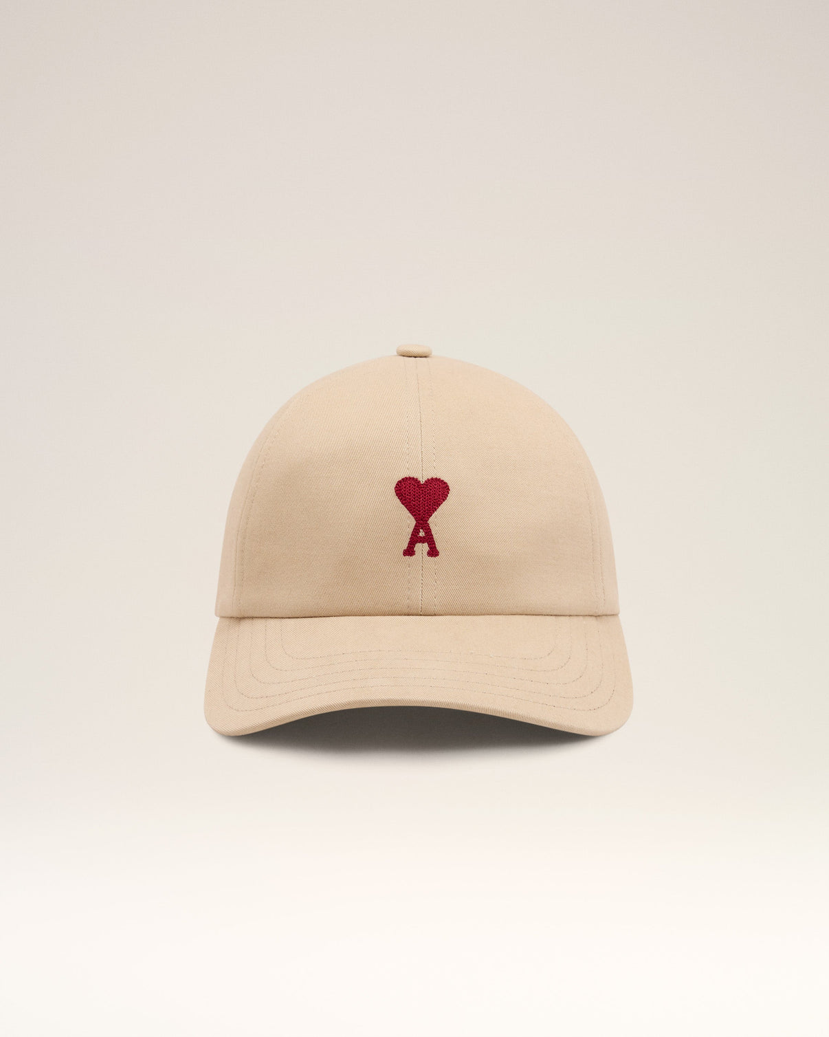 Beige Cotton Embroidery Cap