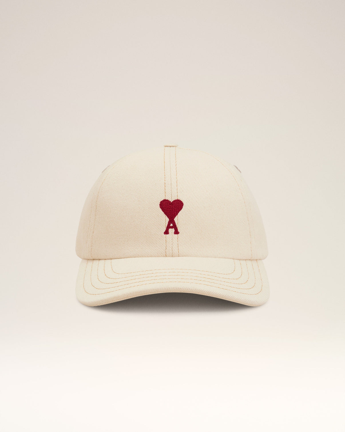 Beige Cotton Embroidery Cap