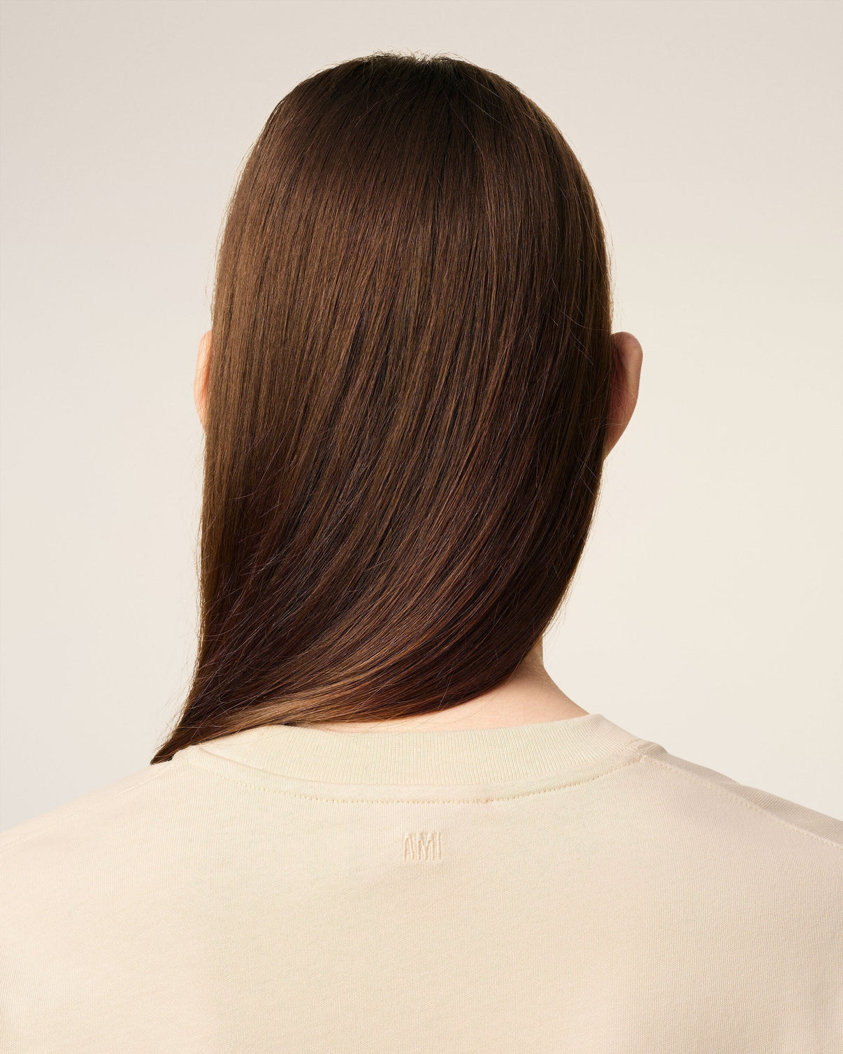 Beige Cotton Floral Patch T-Shirt