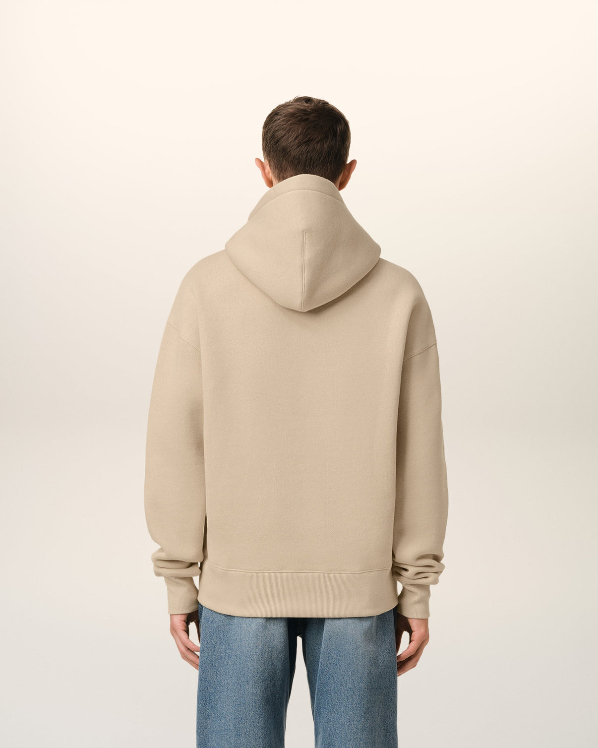Beige Cotton Hoodie