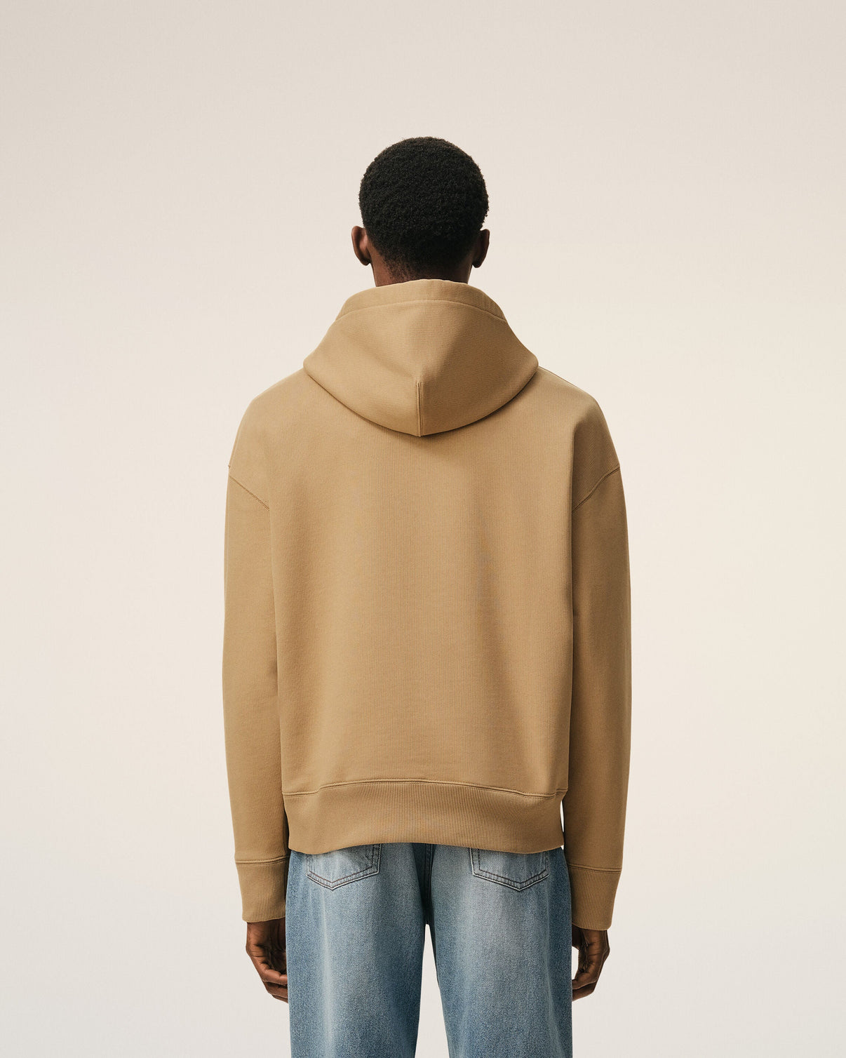 Beige Cotton Hoodie