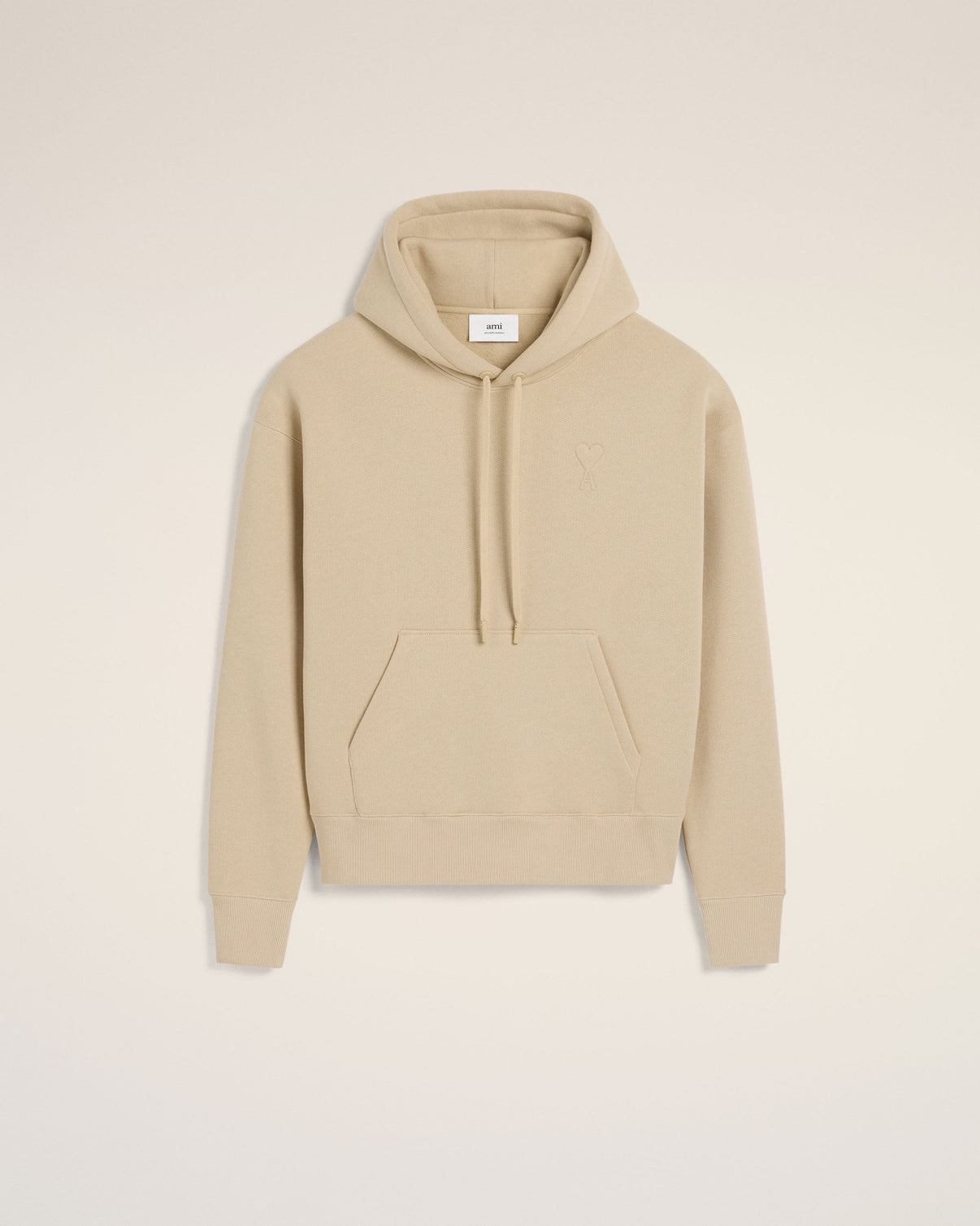 Beige Cotton Hoodie