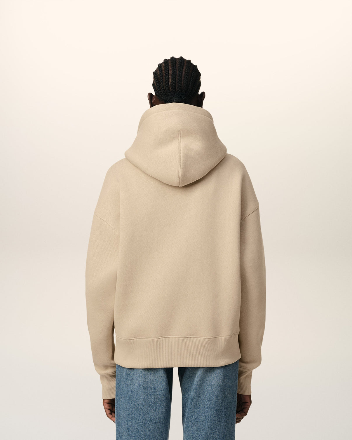 Beige Cotton Hoodie