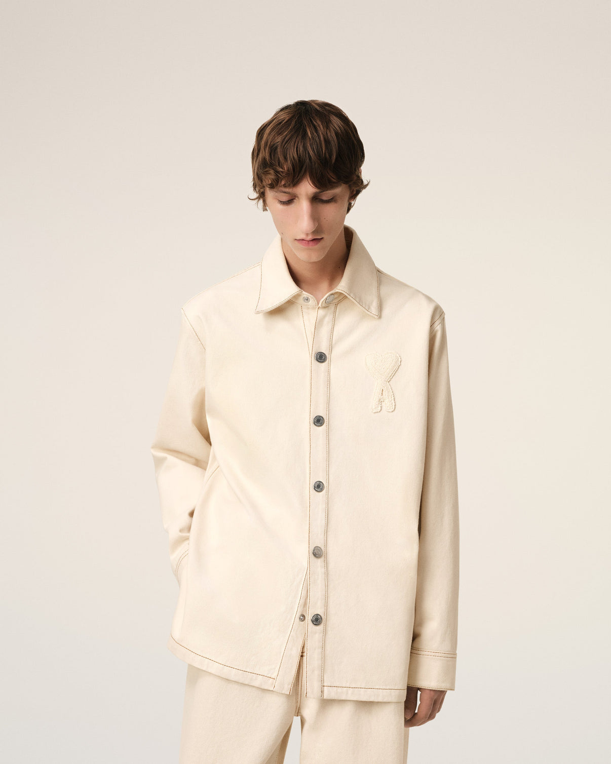 Beige Cotton Overshirt
