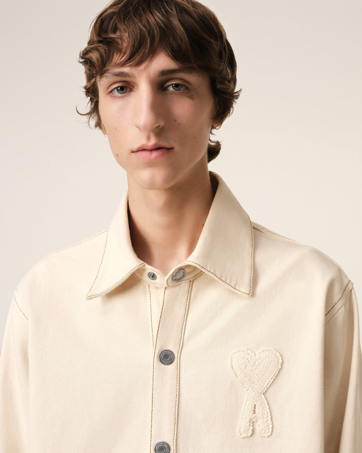 Beige Cotton Overshirt