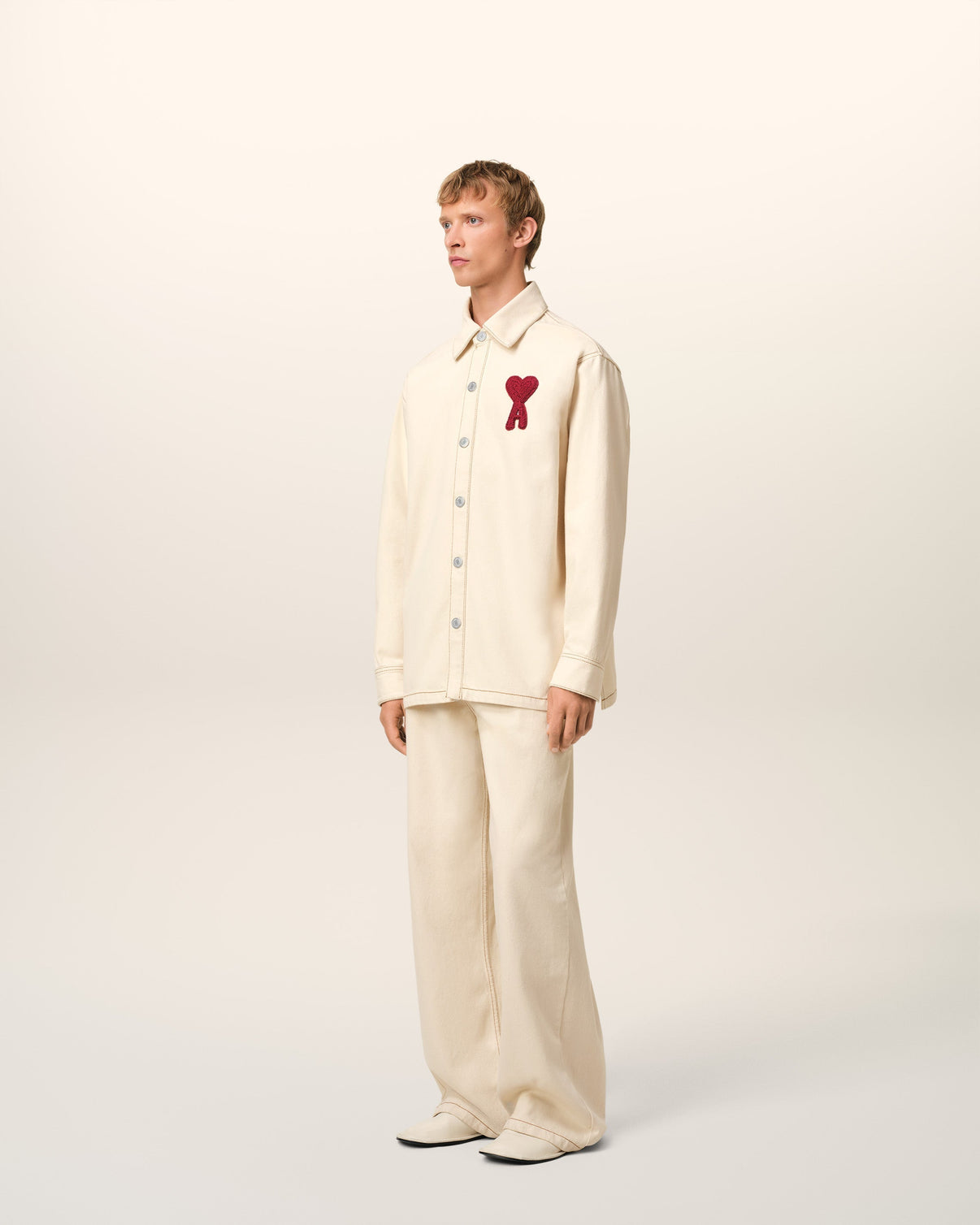 Beige Cotton Overshirt