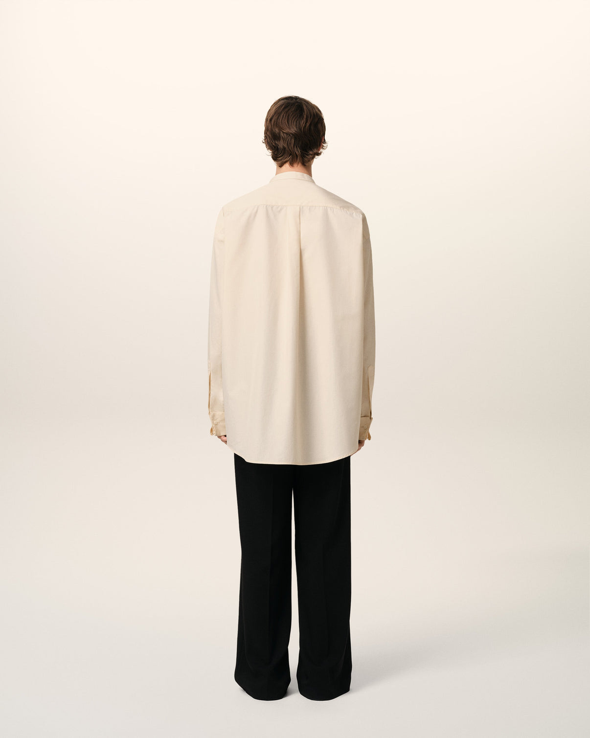 Beige Cotton Oversized Shirt
