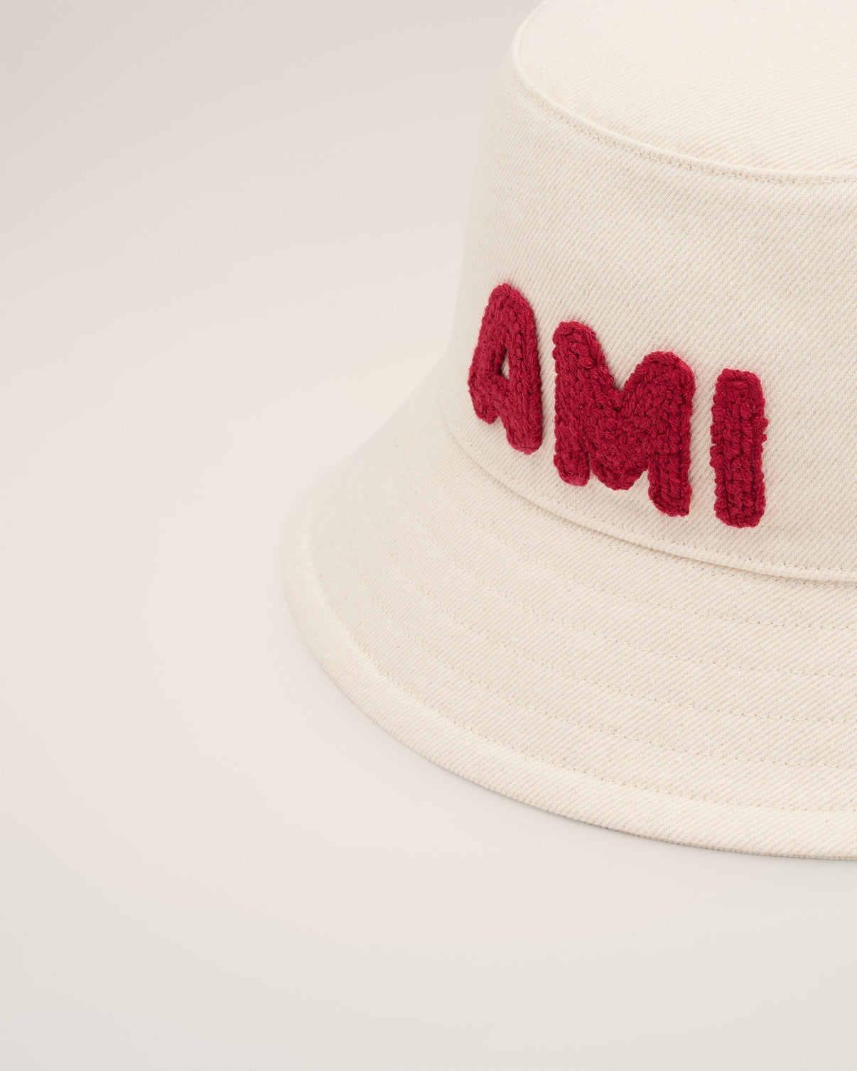 Beige Cotton Patch Bucket Hat