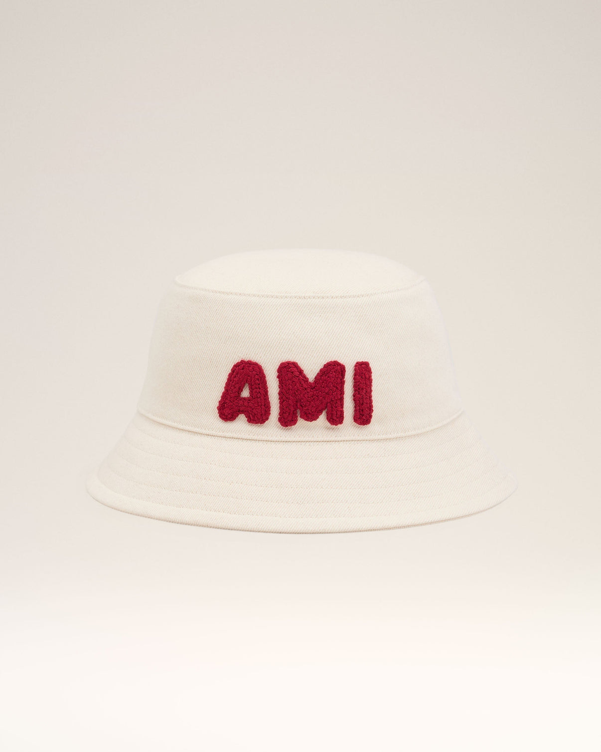Beige Cotton Patch Bucket Hat