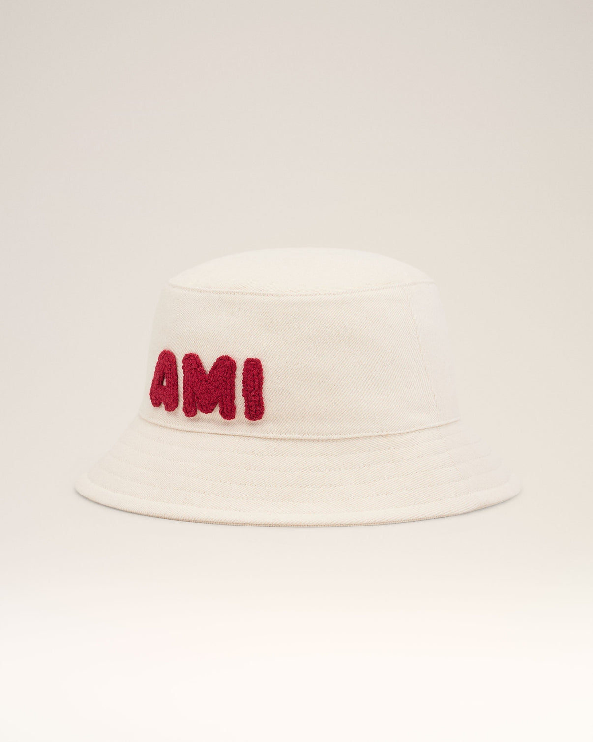 Beige Cotton Patch Bucket Hat