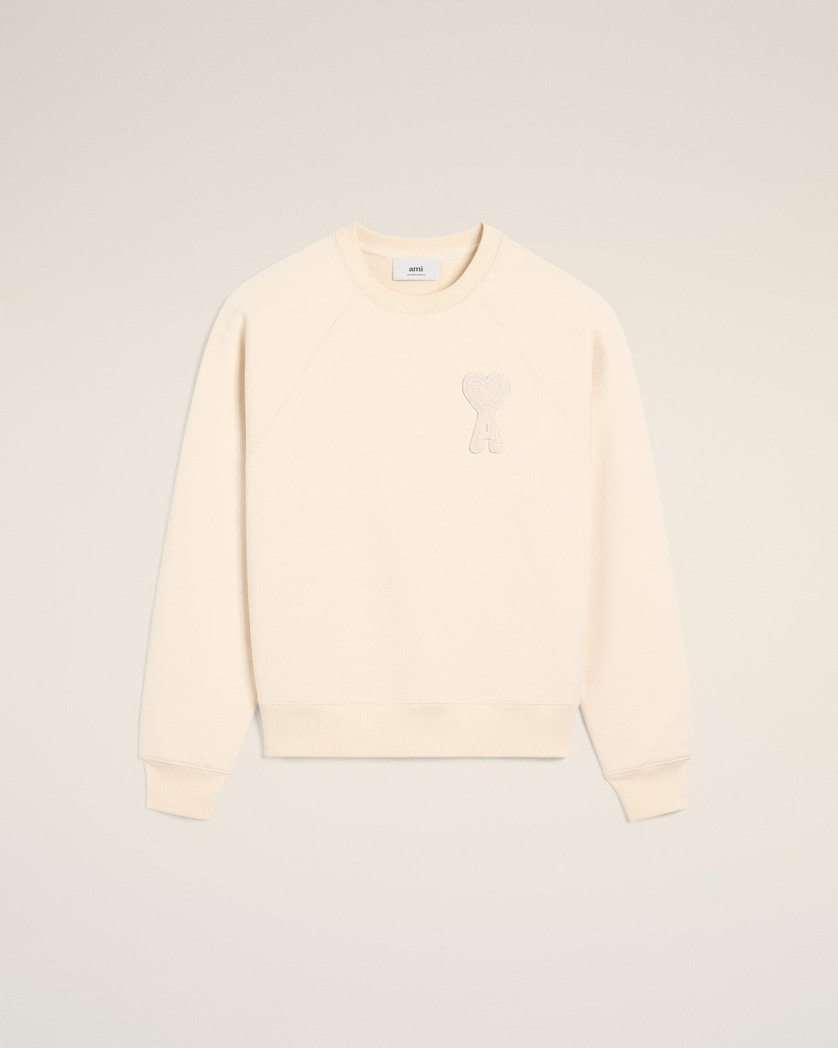 Beige Cotton Patch Sweatshirt