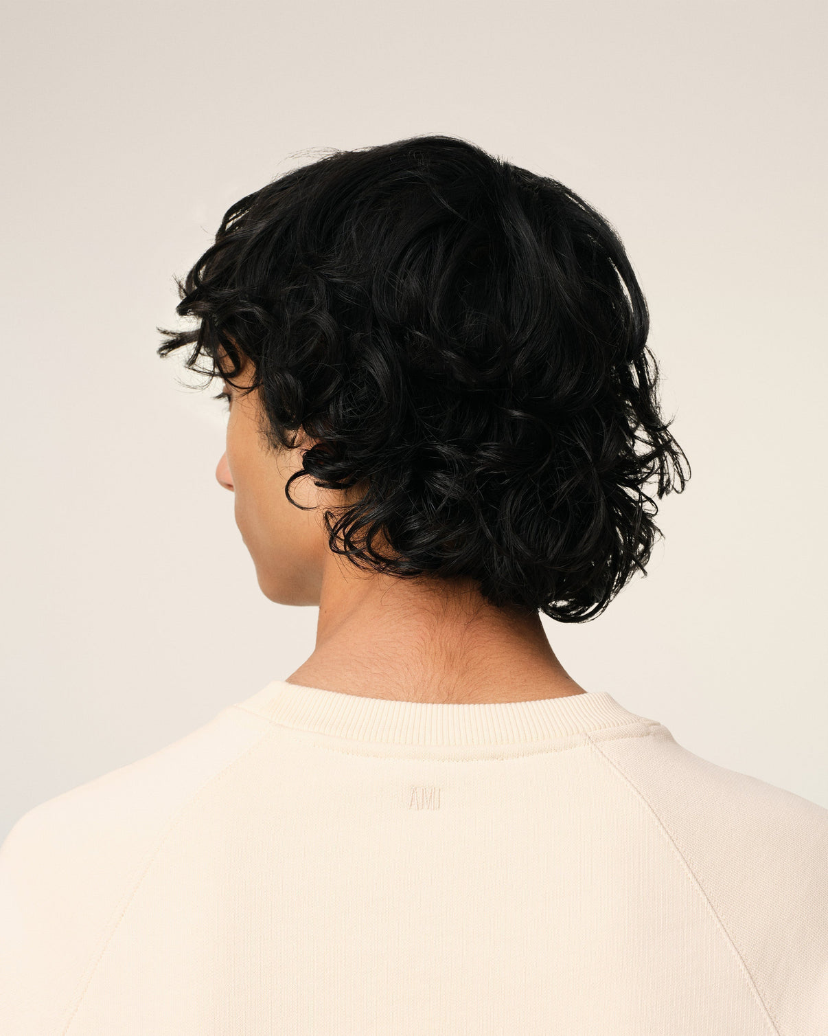 Beige Cotton Patch Sweatshirt