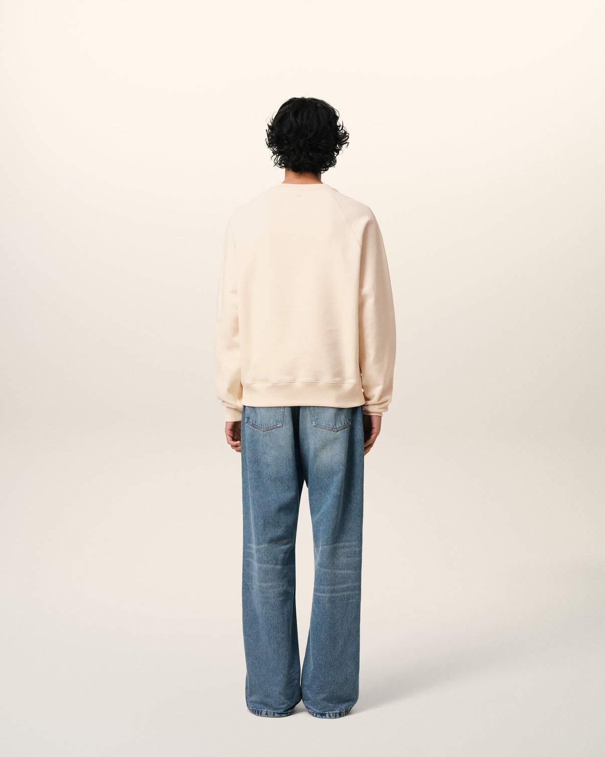 Beige Cotton Patch Sweatshirt