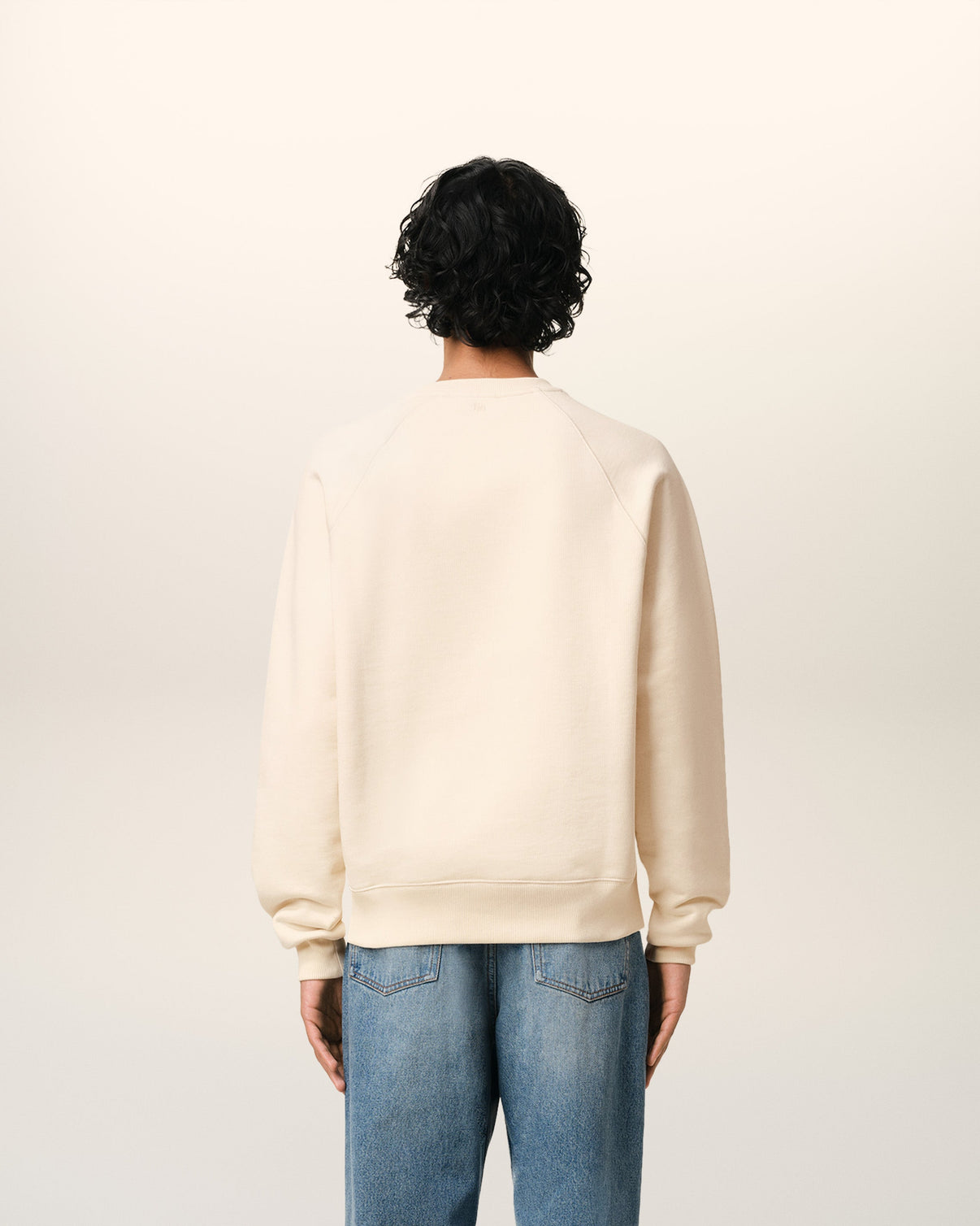 Beige Cotton Patch Sweatshirt