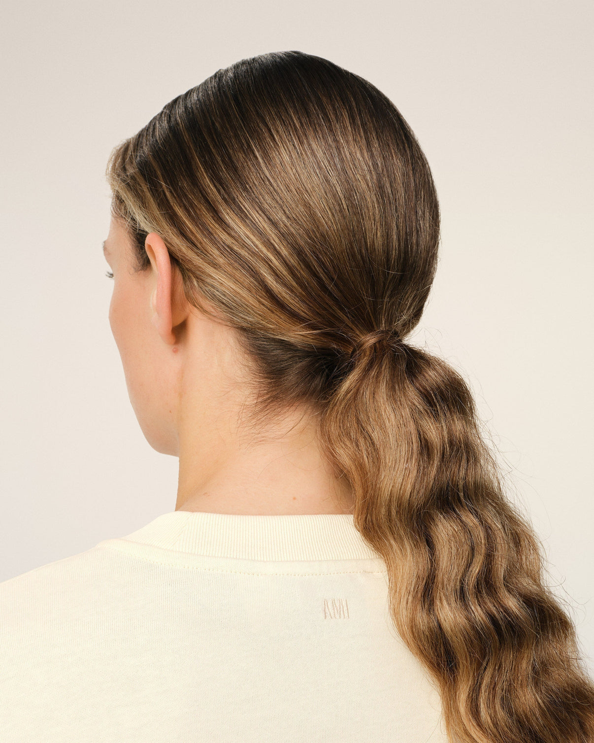 Beige Cotton Patch T-Shirt