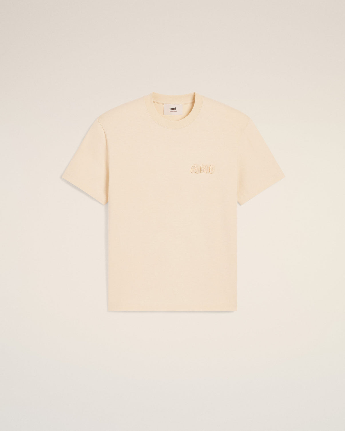Beige Cotton Patch T-Shirt