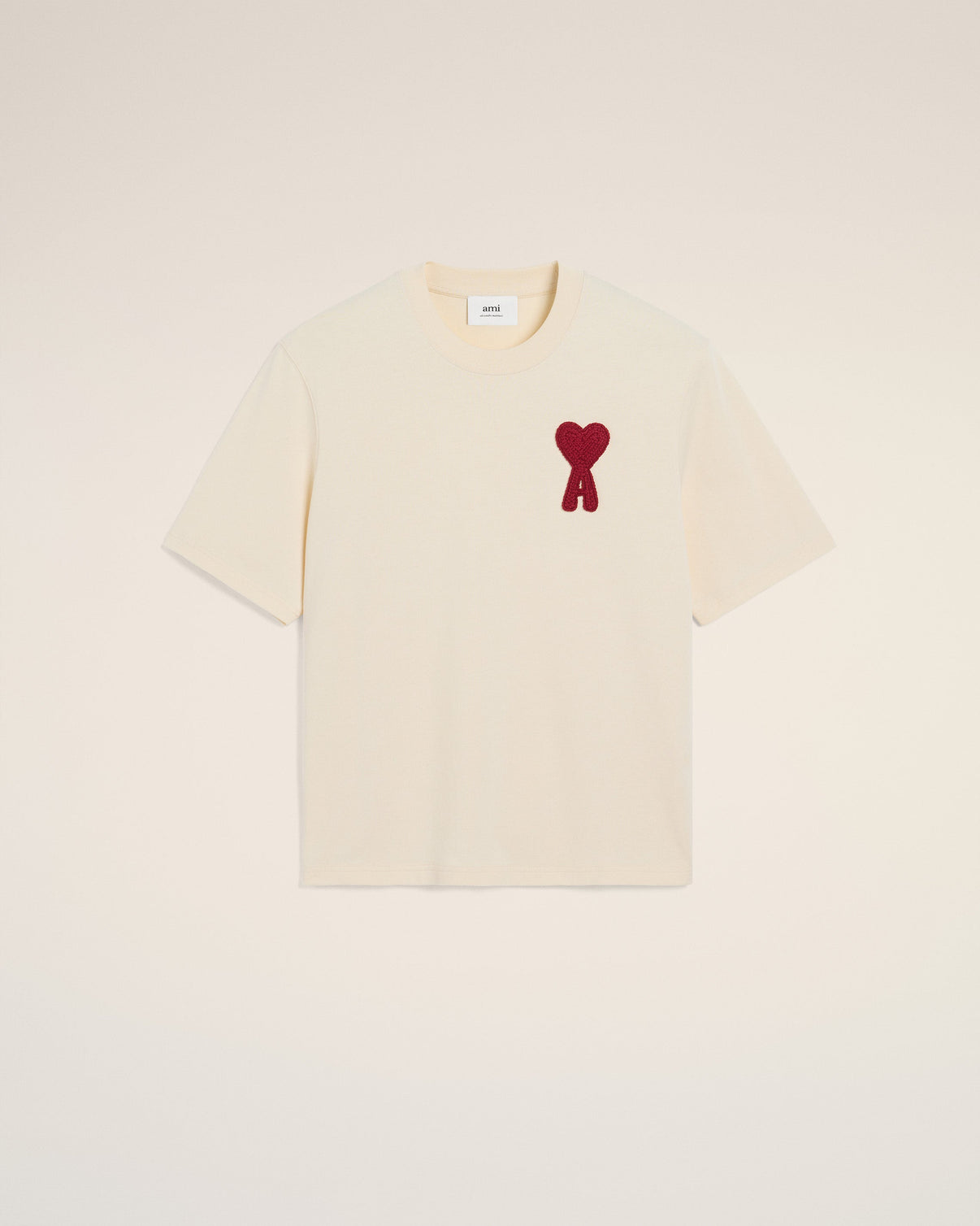 Beige Cotton Patch T-Shirt