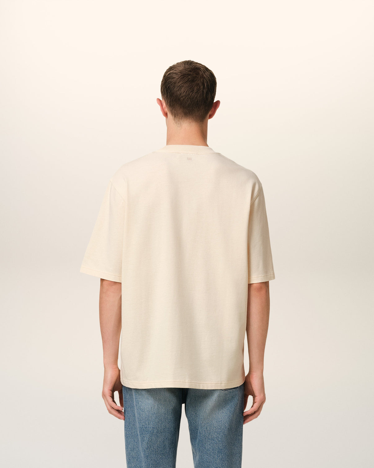 Beige Cotton Patch T-Shirt