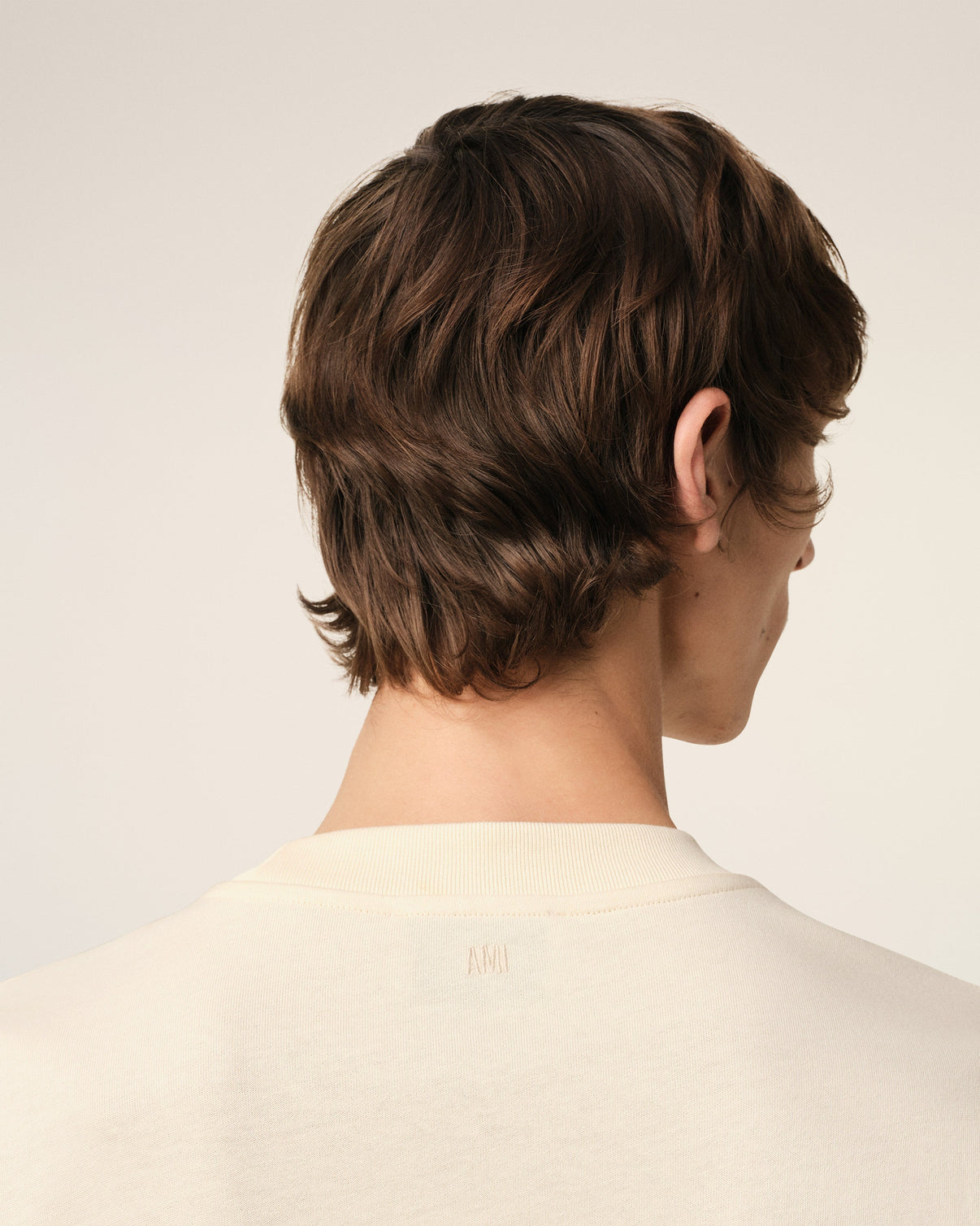 Beige Cotton Patch T-Shirt