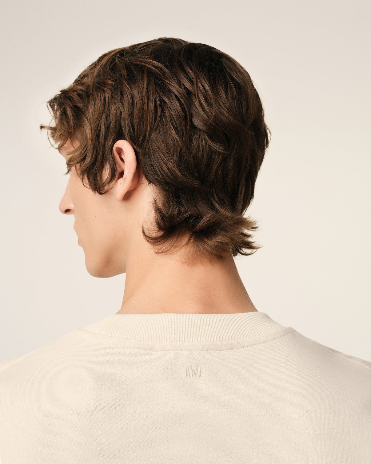 Beige Cotton Patch T-Shirt