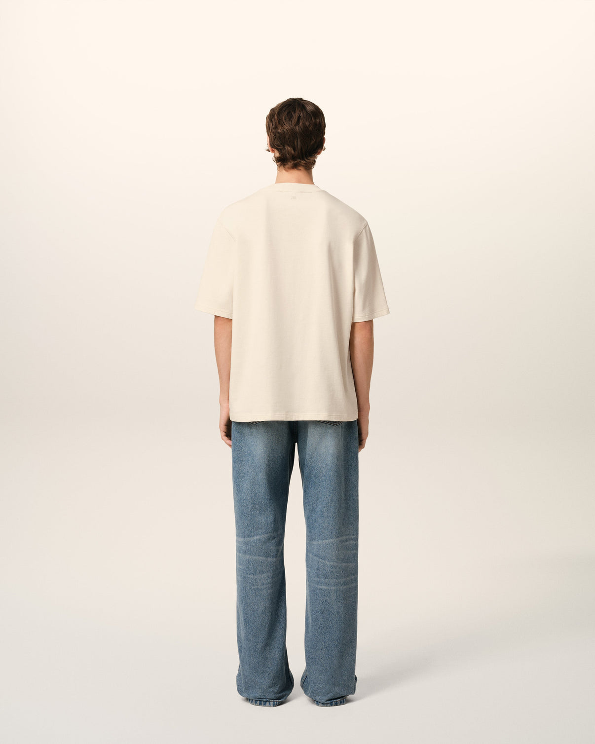 Beige Cotton Patch T-Shirt