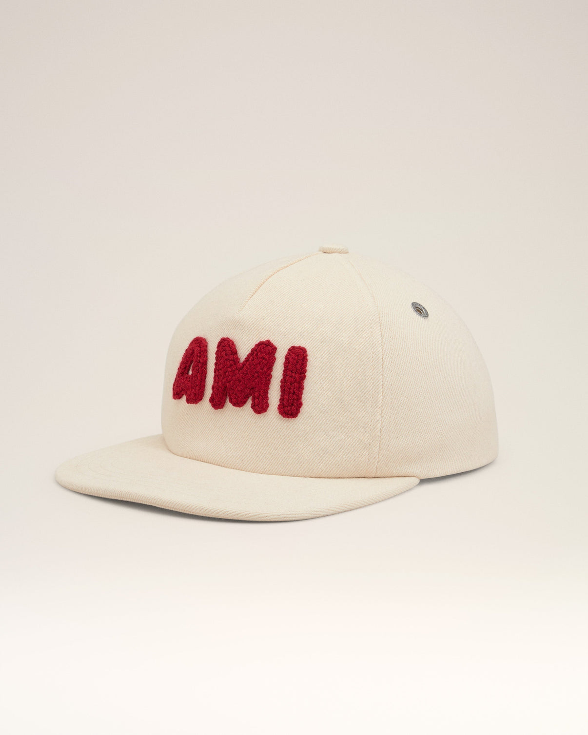 Beige Cotton Patch Trucker Cap