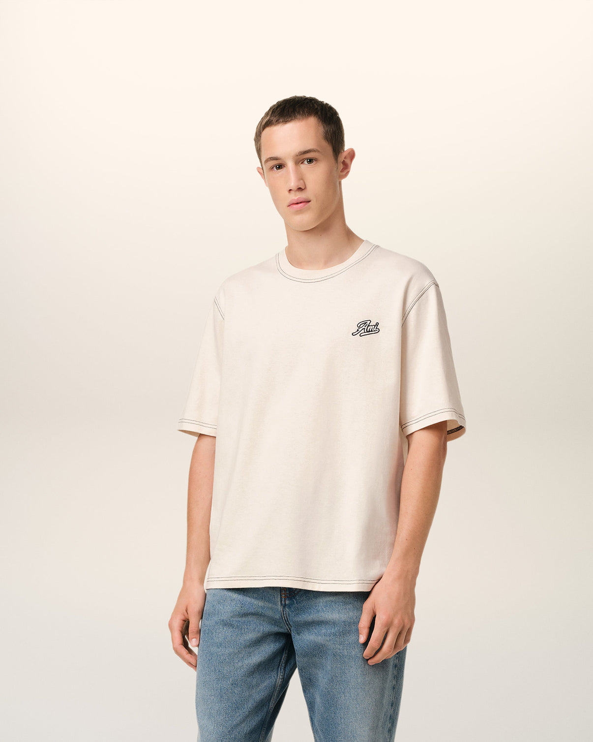 Beige Cotton Signature T-Shirt