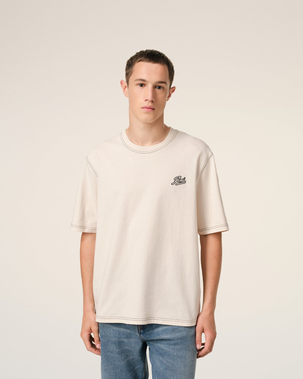 Beige Cotton Signature T-Shirt