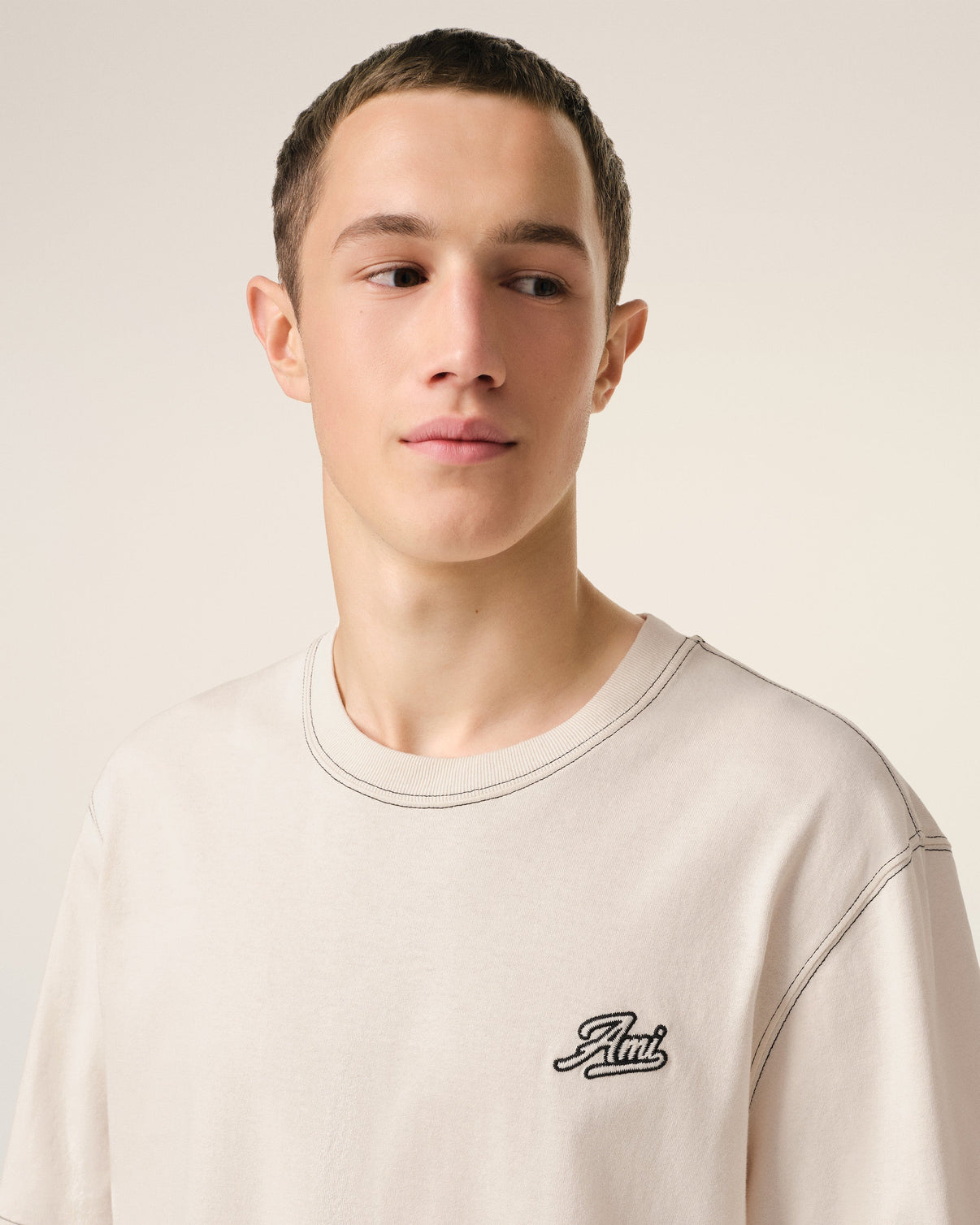 Beige Cotton Signature T-Shirt