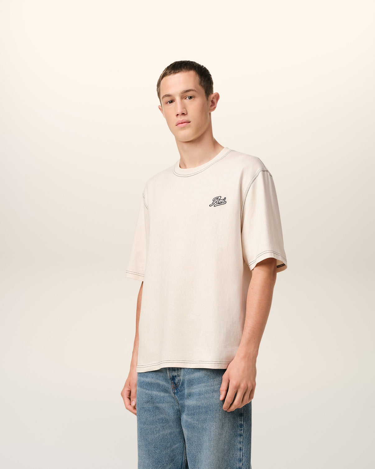 Beige Cotton Signature T-Shirt