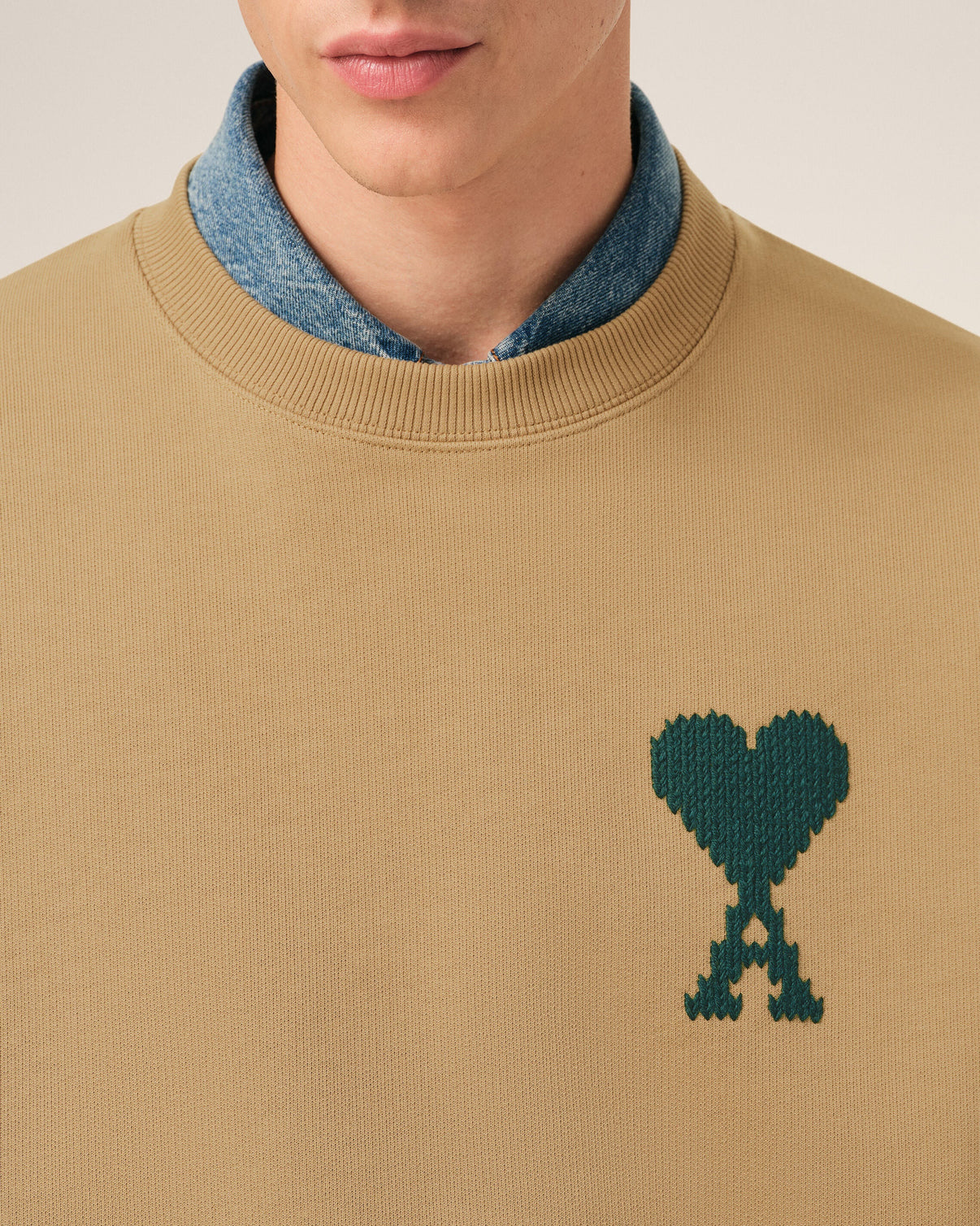 Beige Cotton Sweatshirt