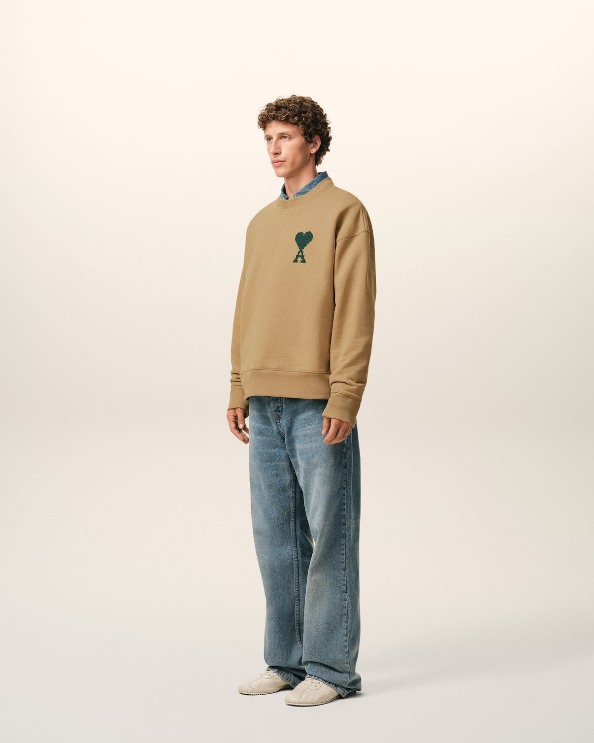Beige Cotton Sweatshirt