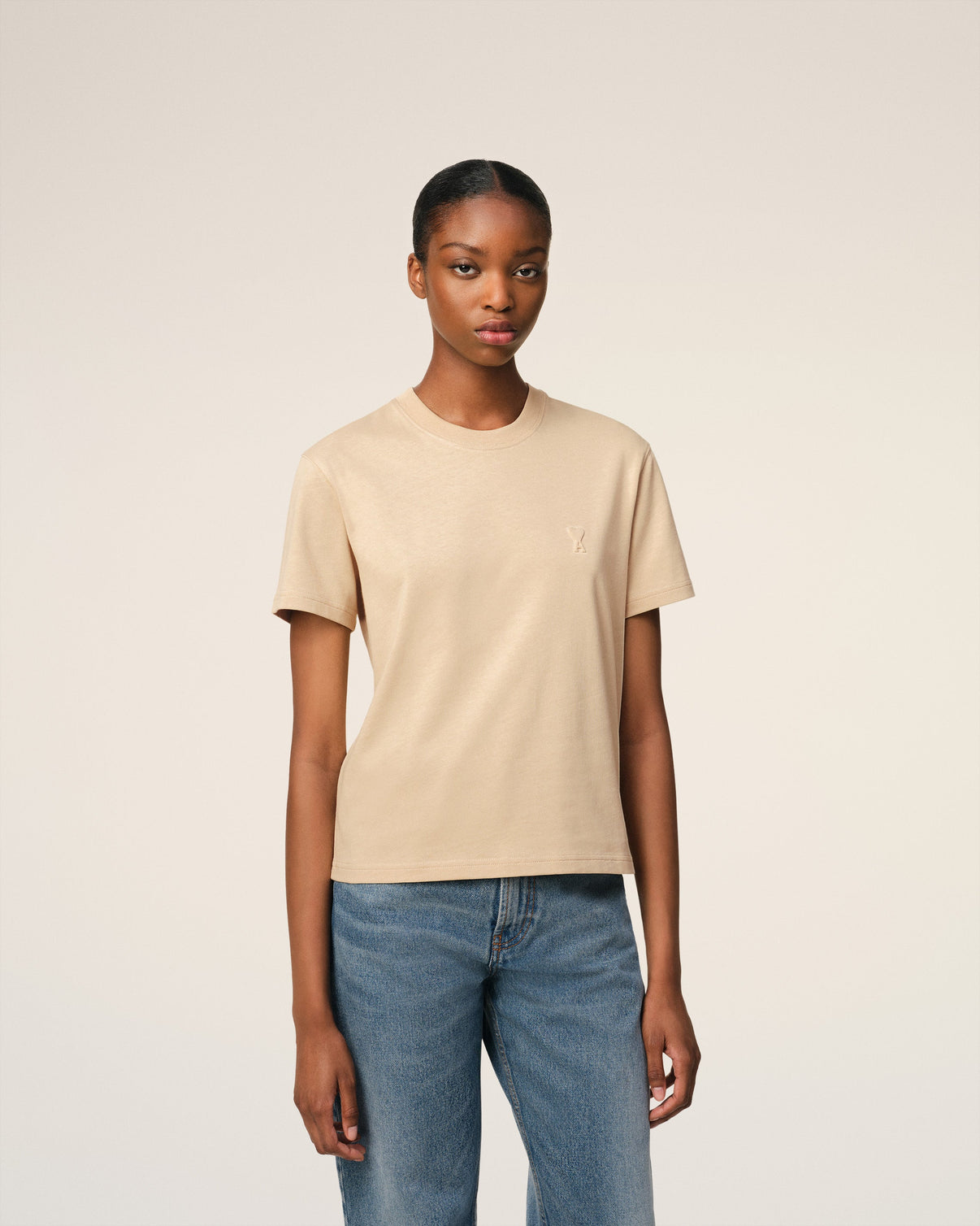 Beige Cotton T-Shirt