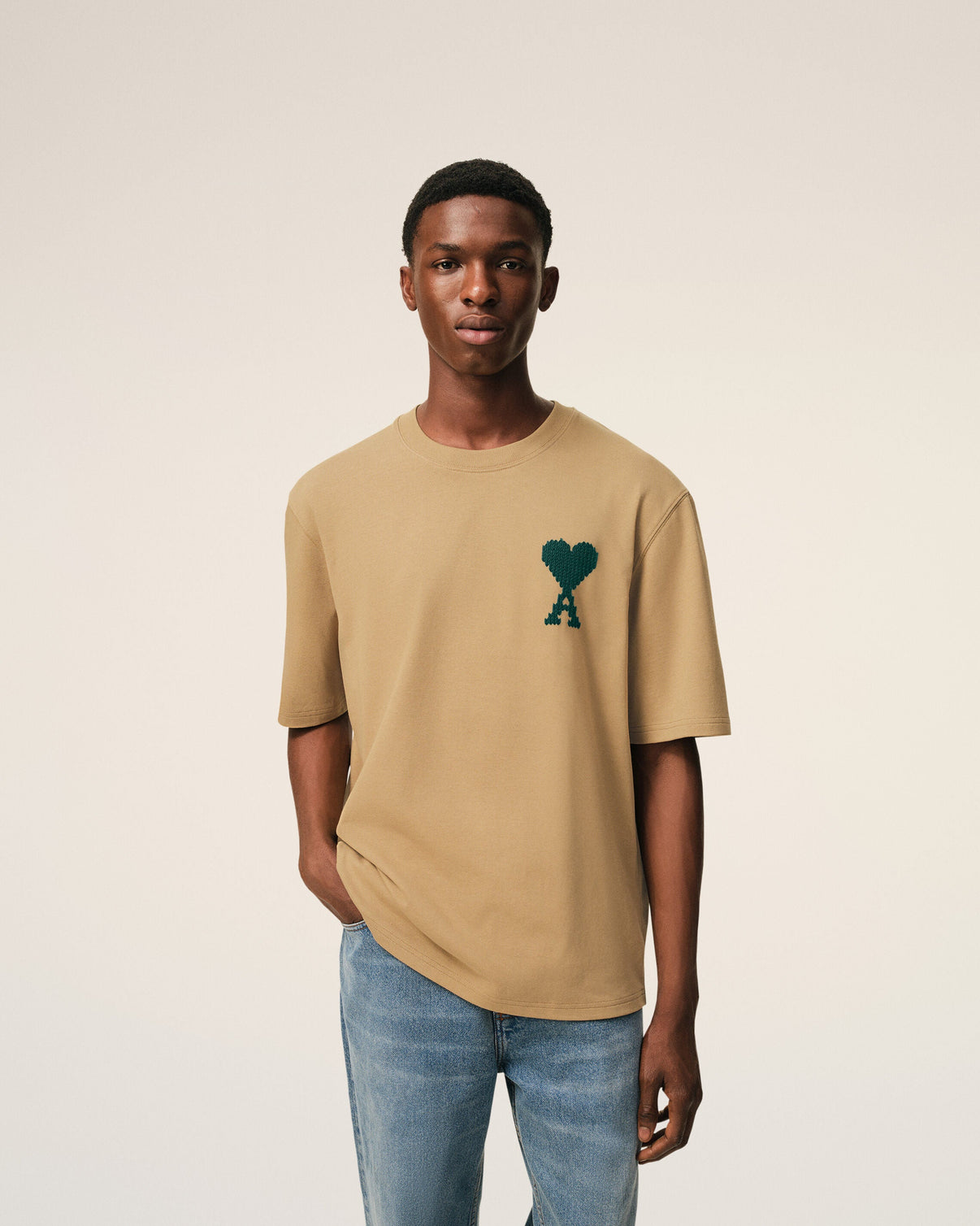 Beige Cotton T-shirt