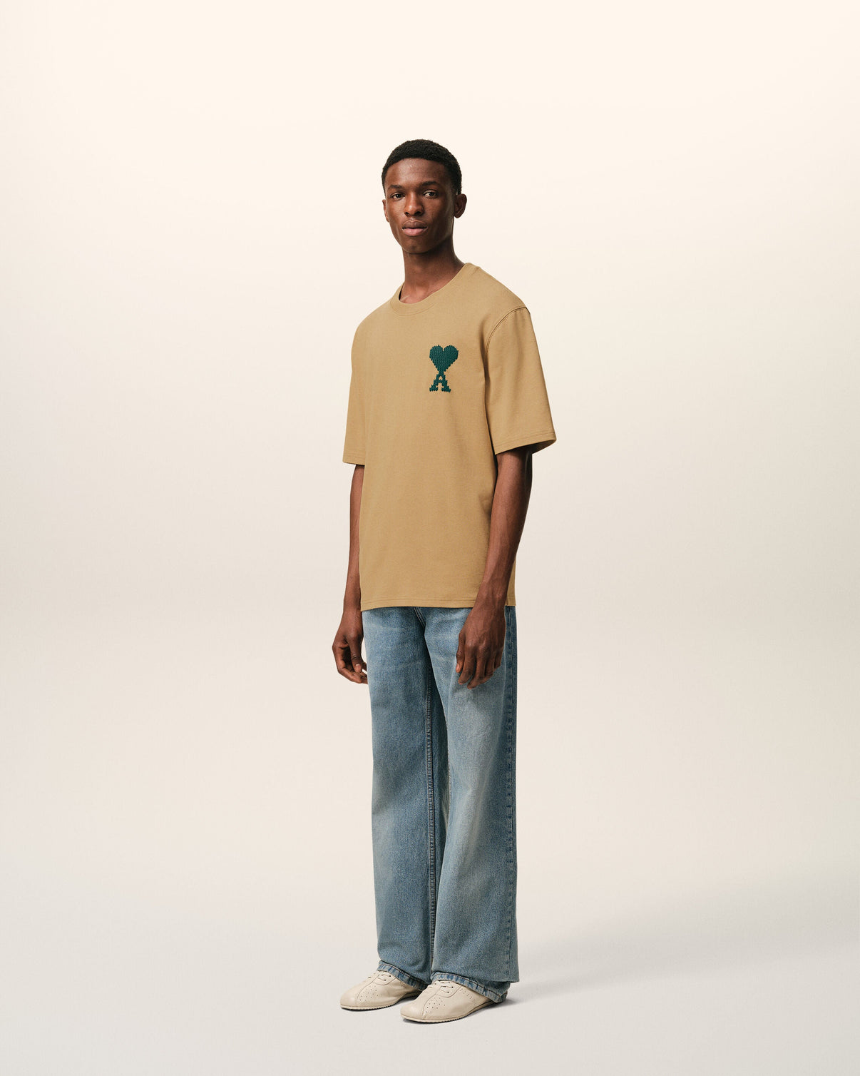 Beige Cotton T-shirt